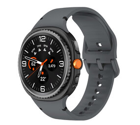 Strap-it® Samsung Galaxy Watch 8 - 40mm siliconen bandje (donkergrijs)