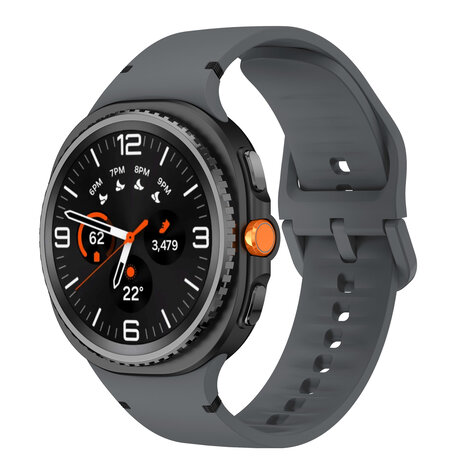 Strap-it® Strap-it Samsung Galaxy Watch 8 - 40mm siliconen bandje (donkergrijs)