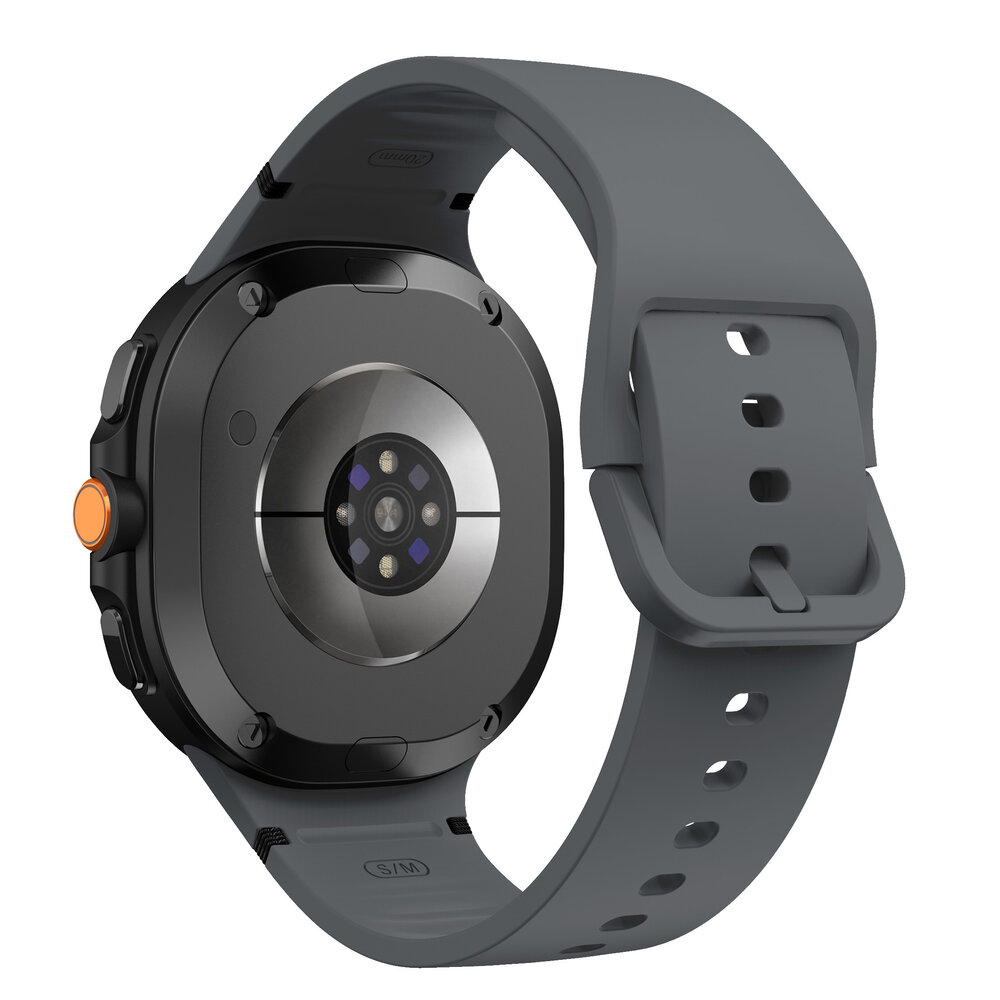 Strap-it® Strap-it Samsung Galaxy Watch 8 - 40mm siliconen bandje (donkergrijs)