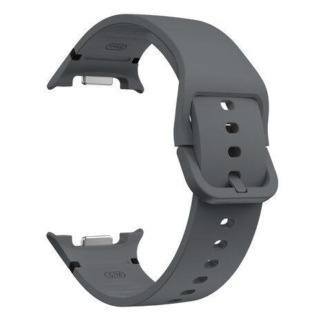 Strap-it® Strap-it Samsung Galaxy Watch 8 - 40mm siliconen bandje (donkergrijs)