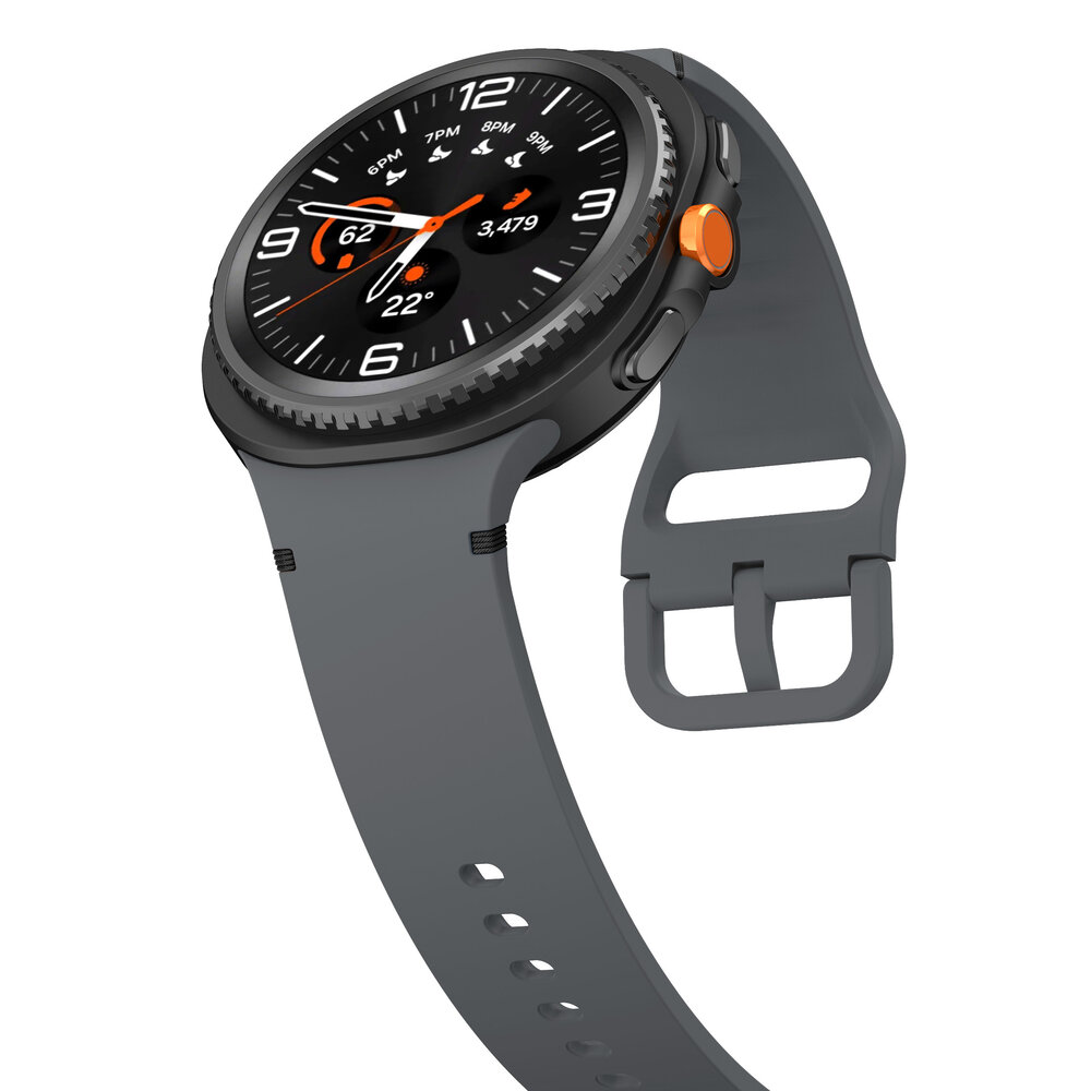 Strap-it® Strap-it Samsung Galaxy Watch 8 - 40mm siliconen bandje (donkergrijs)