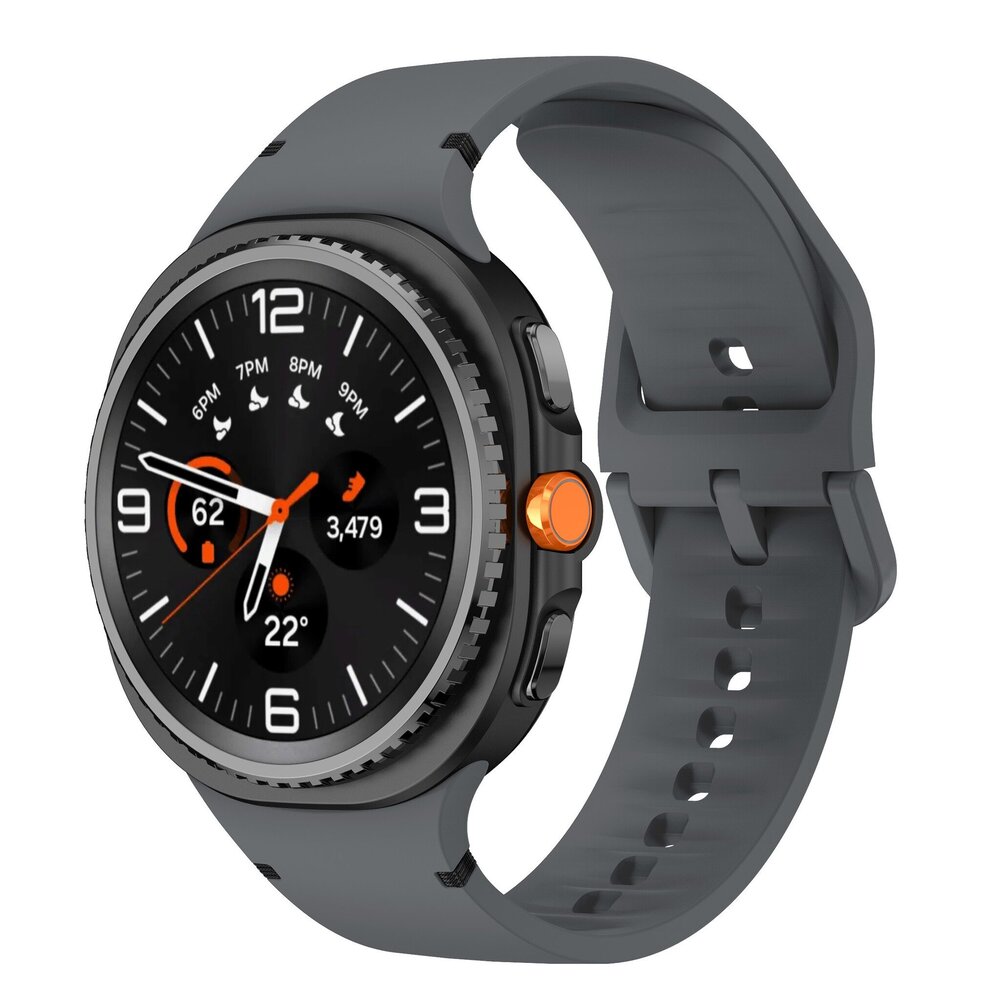 Strap-it® Strap-it Samsung Galaxy Watch 8 Classic siliconen bandje (donkergrijs)