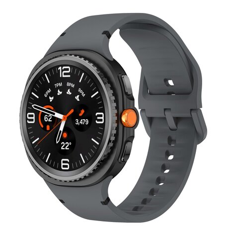 Strap-it® Strap-it Samsung Galaxy Watch 8 Classic siliconen bandje (donkergrijs)