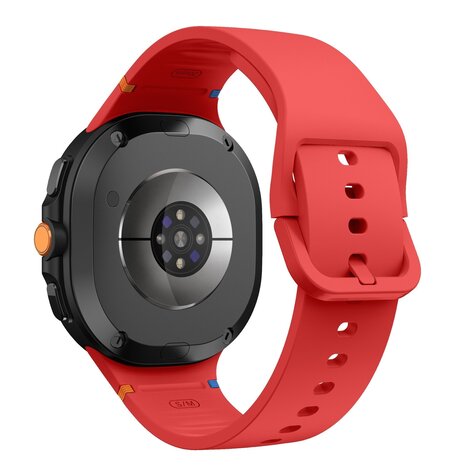 Strap-it® Strap-it Samsung Galaxy Watch 8 Classic siliconen bandje (rood) Strap-it® Strap-it Samsung Galaxy Watch 8 Classic siliconen bandje (rood)