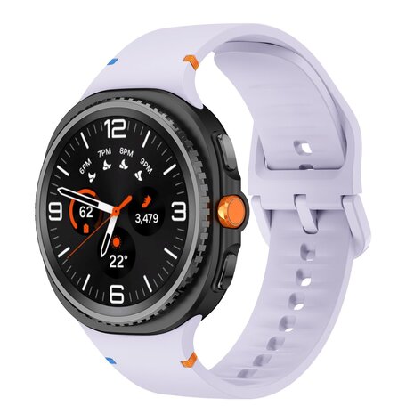 Strap-it® Strap-it Samsung Galaxy Watch 8 Classic siliconen bandje (lichtpaars) Strap-it® Strap-it Samsung Galaxy Watch 8 Classic siliconen bandje (lichtpaars)