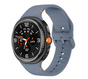 Strap-it® Samsung Galaxy Watch 8 Classic siliconen bandje (grijsblauw)
