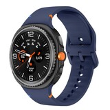 Strap-it® Samsung Galaxy Watch 8 Classic siliconen bandje (donkerblauw)