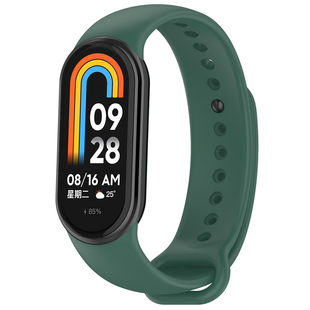Strap-it® Strap-it Xiaomi Smart Band 10 siliconen bandje (donkergroen)