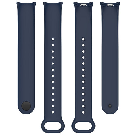 Strap-it® Strap-it Xiaomi Smart Band 10 siliconen bandje (donkerblauw)