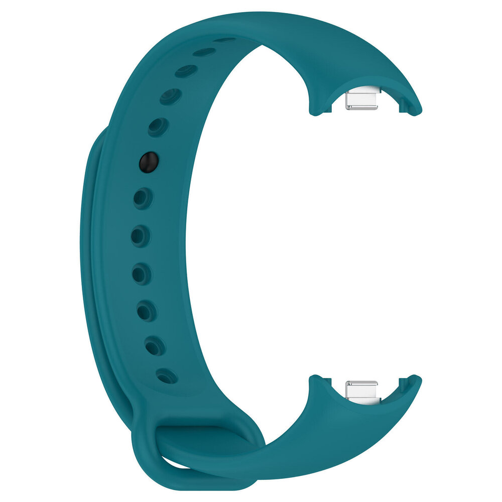 Strap-it® Strap-it Xiaomi Smart Band 10 siliconen bandje (blauw-groen)