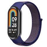 Strap-it® Xiaomi Smart Band 10 nylon bandje (indigo blauw) Strap-it® Xiaomi Smart Band 10 nylon bandje (indigo blauw)