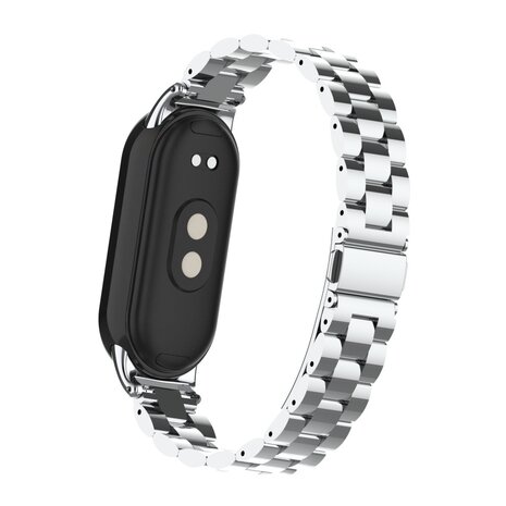 Strap-it® Strap-it Xiaomi Smart Band 10 stalen bandje (zilver)