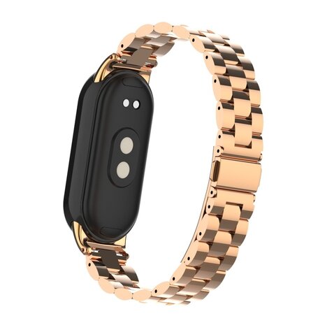 Strap-it® Strap-it Xiaomi Smart Band 10 stalen bandje (roségoud) Strap-it® Strap-it Xiaomi Smart Band 10 stalen bandje (roségoud)