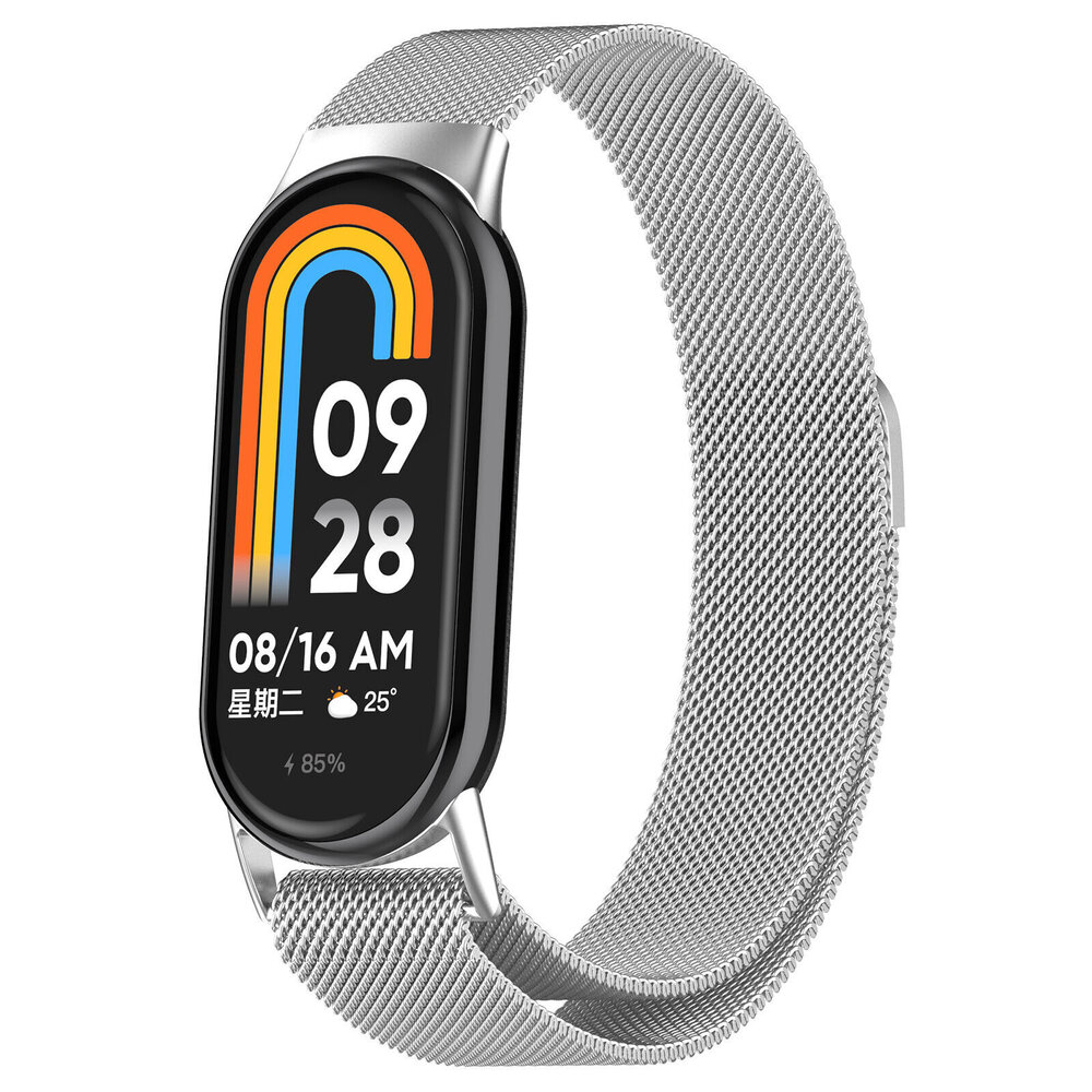 Strap-it® Strap-it Xiaomi Smart Band 10 Milanese band (zilver) Strap-it® Strap-it Xiaomi Smart Band 10 Milanese band (zilver)