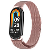 Strap-it® Xiaomi Smart Band 10 Milanese band (roze) Strap-it® Xiaomi Smart Band 10 Milanese band (roze)