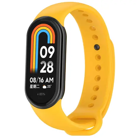 Strap-it® Strap-it Xiaomi Smart Band 8 siliconen bandje (geel)