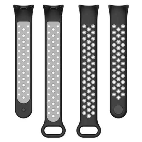 Strap-it® Strap-it Xiaomi Smart Band 8 sport bandje (zwart/grijs) Strap-it® Strap-it Xiaomi Smart Band 8 sport bandje (zwart/grijs)