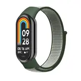Strap-it® Xiaomi Smart Band 8 nylon bandje (olijfgroen)