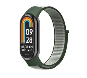 Strap-it® Xiaomi Smart Band 8 nylon bandje (olijfgroen) Strap-it® Xiaomi Smart Band 8 nylon bandje (olijfgroen)