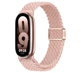 Strap-it® Xiaomi Smart Band 8 gevlochten bandje (roze) Strap-it® Xiaomi Smart Band 8 gevlochten bandje (roze)