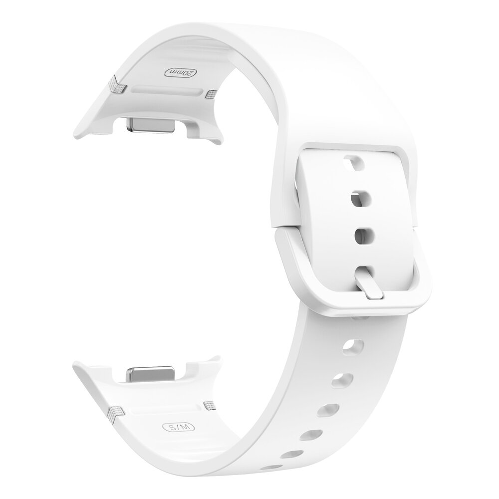 Strap-it® Strap-it Samsung Galaxy Watch 8 - 44mm siliconen bandje (wit)