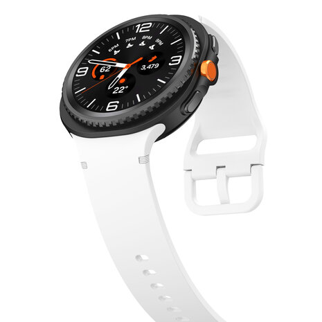 Strap-it® Strap-it Samsung Galaxy Watch 8 - 44mm siliconen bandje (wit)