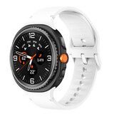 Strap-it® Samsung Galaxy Watch 8 Classic siliconen bandje (wit)