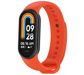 Strap-it® Xiaomi Smart Band 9 siliconen bandje (oranje)