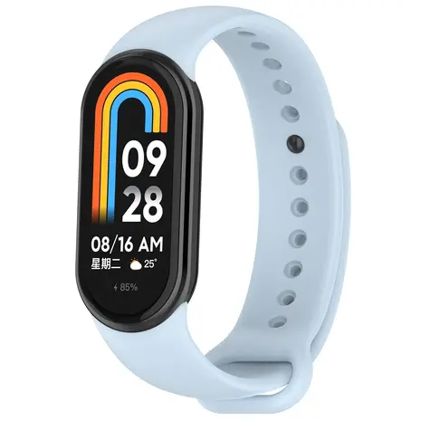 Strap-it® Strap-it Xiaomi Smart Band 9 siliconen bandje (lichtblauw)
