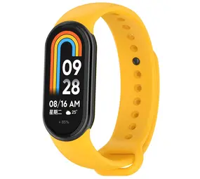 Strap-it® Xiaomi Smart Band 10 siliconen bandje (geel)