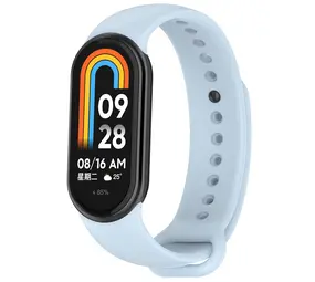 Strap-it® Xiaomi Smart Band 10 siliconen bandje (lichtblauw)
