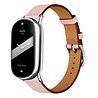 Strap-it® Strap-it Xiaomi Smart Band 8 leren bandje (roze) Strap-it® Strap-it Xiaomi Smart Band 8 leren bandje (roze)
