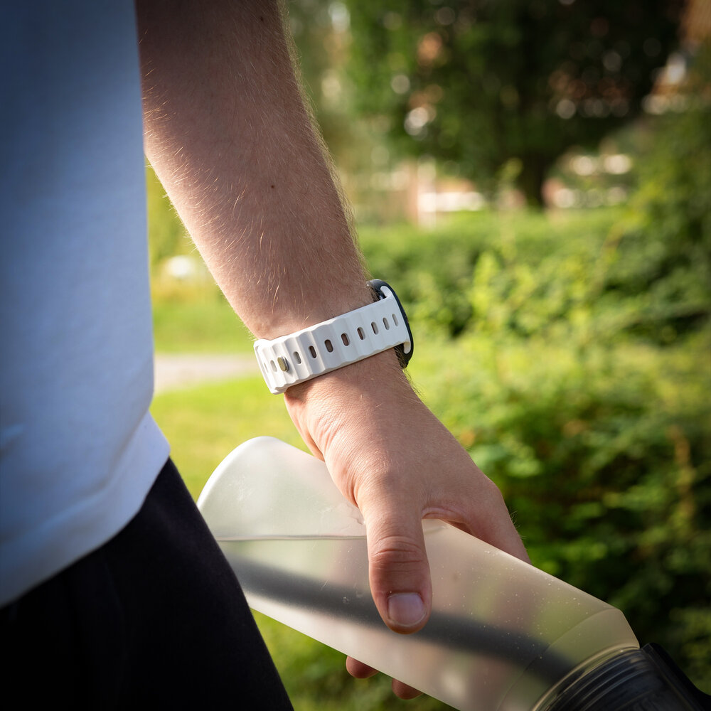 Strap-it® Strap-it Samsung Galaxy Watch Ultra 2025 outdoor siliconen bandje (wit)