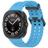 Strap-it® Samsung Galaxy Watch Ultra 2025 Ocean bandje (lichtblauw)