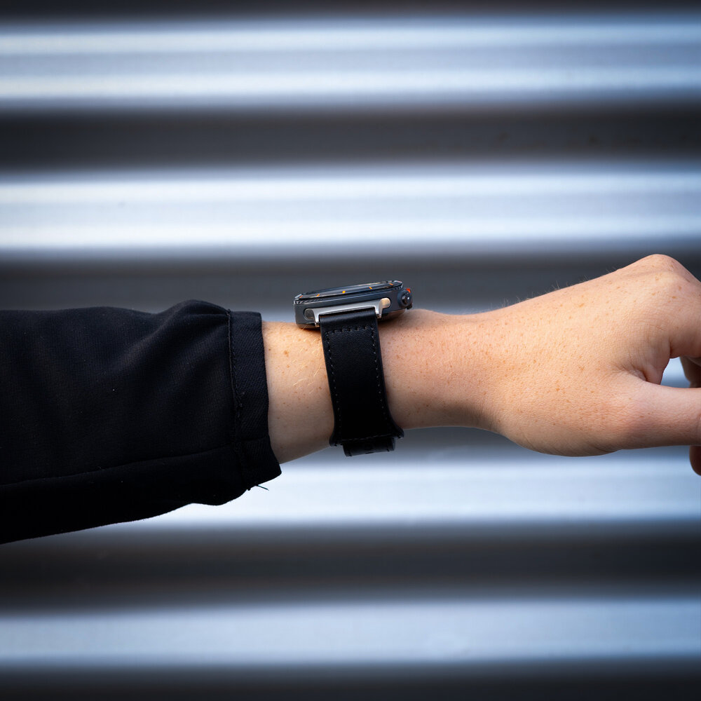 Strap-it® Strap-it Samsung Galaxy Watch Ultra 2025 leren band (zwart)