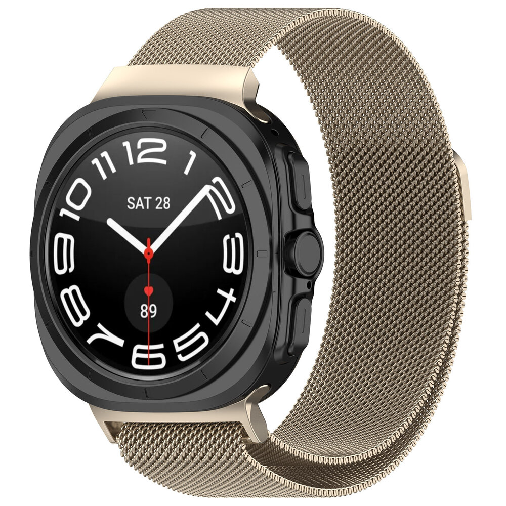 Strap-it® Strap-it Samsung Galaxy Watch Ultra 2025 Milanese band (sterrenlicht)