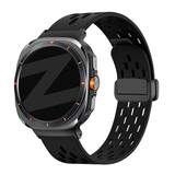 Bandz Bandz Samsung Galaxy Watch Ultra 2025 D-buckle sport band 'Air' (zwart)