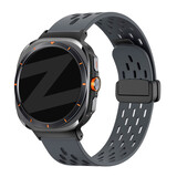 Bandz Bandz Samsung Galaxy Watch Ultra 2025 D-buckle sport band 'Air' (donkergrijs)