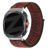 Bandz Bandz Samsung Galaxy Watch Ultra 2025 nylon loop band (groen mix)