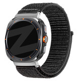 Bandz Bandz Samsung Galaxy Watch Ultra 2025 nylon loop band (zwart)