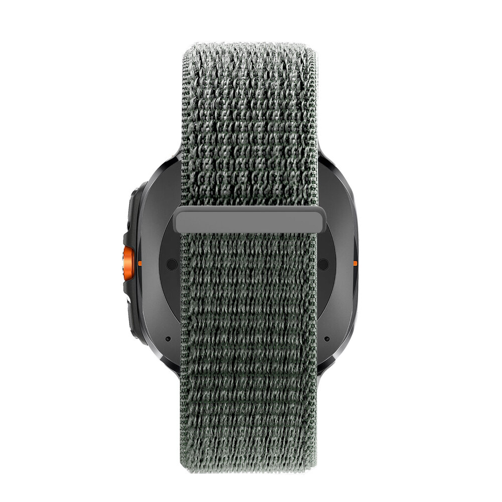 Bandz Bandz Samsung Galaxy Watch Ultra 2025 nylon loop band (grijsgroen)