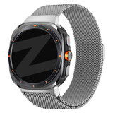 Bandz Bandz Samsung Galaxy Watch Ultra 2025 Milanese loop band (zilver)