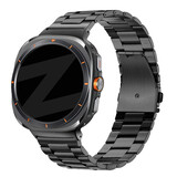 Bandz Bandz Samsung Galaxy Watch Ultra 2025 stalen band 'Classic' (zwart)