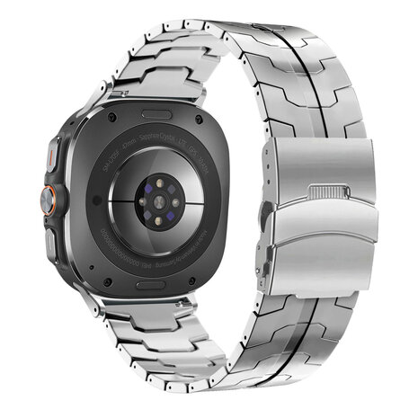 Bandz Bandz Samsung Galaxy Watch Ultra 2025 titanium band 'Iron' (zilver) Bandz Bandz Samsung Galaxy Watch Ultra 2025 titanium band 'Iron' (zilver)