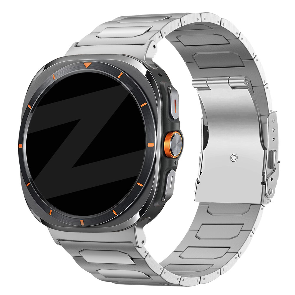 Bandz Bandz Samsung Galaxy Watch Ultra 2025 titanium band 'Deluxe' (zilver)
