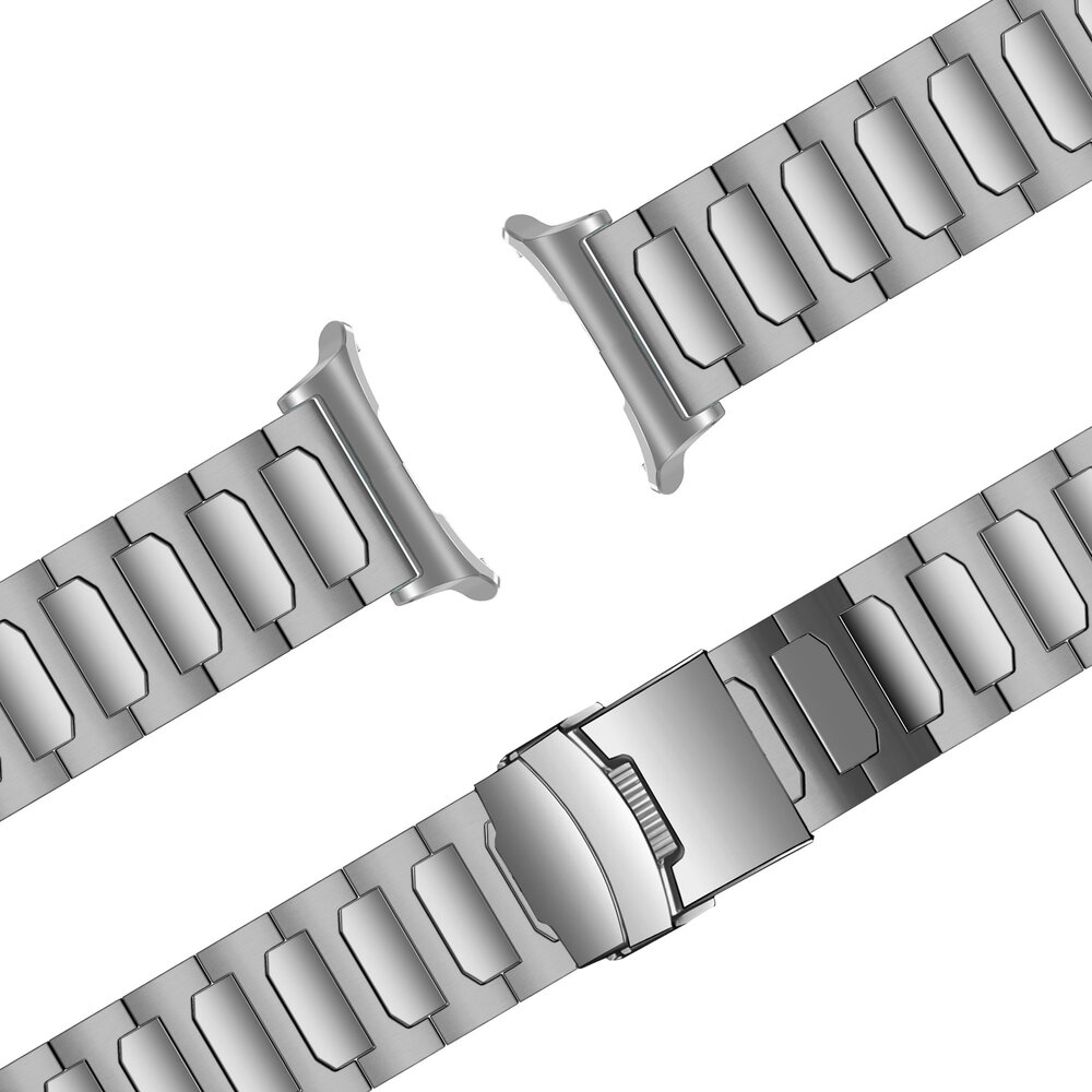 Bandz Bandz Samsung Galaxy Watch Ultra 2025 titanium band 'Deluxe' (zilver)