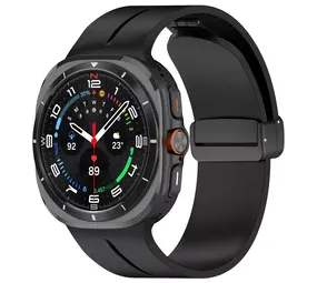 Strap-it® Samsung Galaxy Watch Ultra 2025 sport band met D-buckle (zwart)