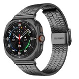 Strap-it® Samsung Galaxy Watch Ultra 2025 roestvrij stalen band (zwart)