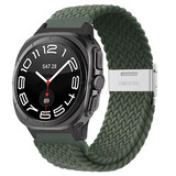 Strap-it® Samsung Galaxy Watch Ultra 2025 gevlochten bandje (olijfgroen)