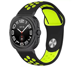 Strap-it® Samsung Galaxy Watch Ultra 2025 sport band (zwart/geel)
